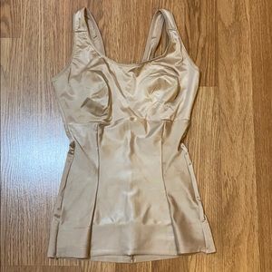 Beige shape wear tank top
